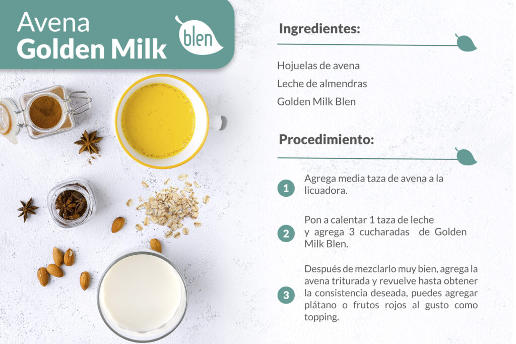 Recetas de Avena con Golden Milk